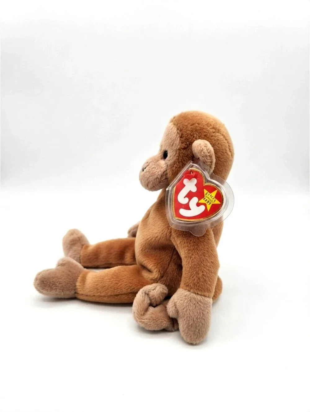 RARE: Ty Beanie Baby Bongo the Monkey (Tan Tail)